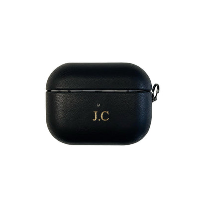Personalised Leather Airpod Case - Black